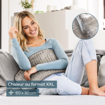 HK 126 XXL Teddy boucl? - Coussin chauffant XXL - Couleur taupe