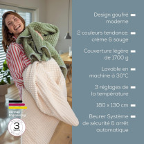 HD 72 Waffle vert - Couverture chauffante